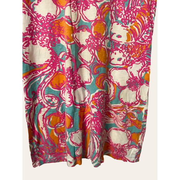 Lilly Pulitzer Pink Brewster Floral Print Short Sleeve Mini Dress Size XS - Picture 6 of 9